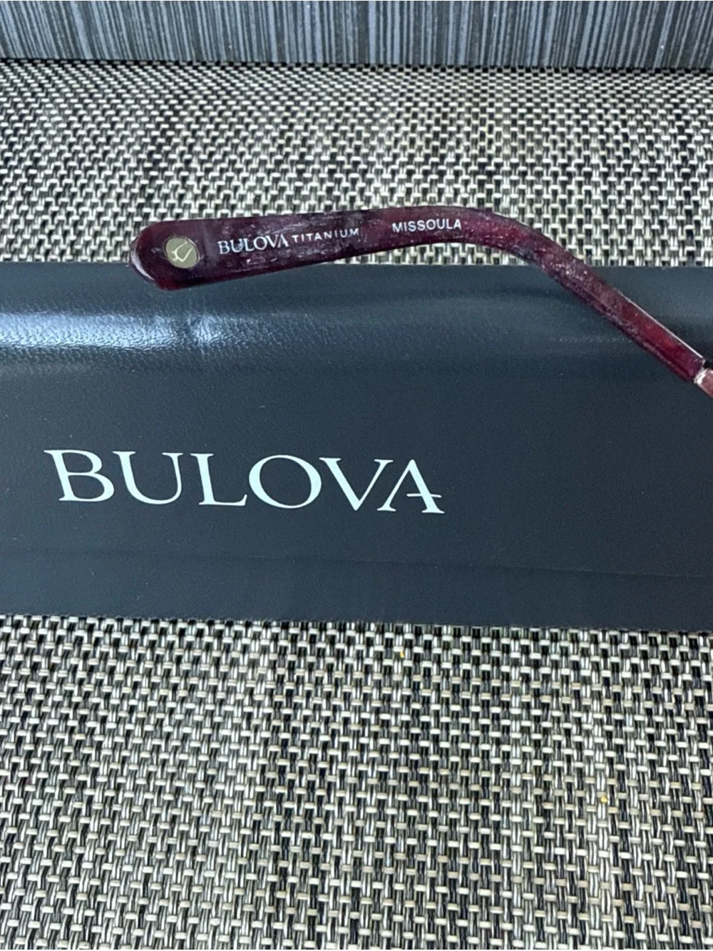 Bulova Women's Pink and Burgundy Metal Eyeglass Frame